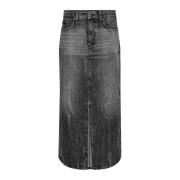 Denim Stone Split Rok Co'Couture , Gray , Dames