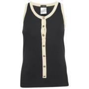 Pre-owned Knit tops Chanel Vintage , Black , Dames