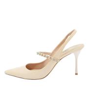 Pre-owned Leather heels Miu Miu Pre-owned , Beige , Dames