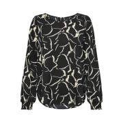 Rebel Grafische Longsleeve Top Only , Black , Dames