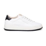 Witte Leren Sneakers met Bandzool Crime London , White , Heren