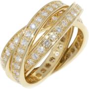 Pre-owned Metal rings Cartier Vintage , Yellow , Dames