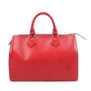 Pre-owned Leather handbags Louis Vuitton Vintage , Red , Dames