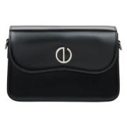 Dames Kleine Zwarte Leren Tas Er00115768 Estro , Black , Dames