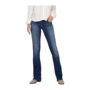 Wijde Denim Jeans voor Vrouwen Only , Blue , Dames