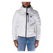 Korte Wave Pufferjas Blauer , White , Heren