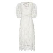 Witte Kant Jurk Ronde Hals Zimmermann , White , Dames