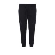 Zwarte track pant met rits C.p. Company , Black , Heren