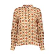 Elegante Blouse met Lange Mouwen Geisha , Multicolor , Dames