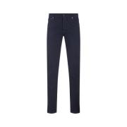 Slim-fit Blauwe Denim Jeans Kiton , Blue , Heren