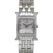 Pre-owned Stainless Steel watches Hermès Vintage , White , Dames