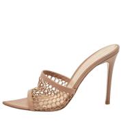 Pre-owned Leather sandals Gianvito Rossi Pre-owned , Beige , Dames