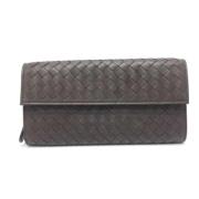 Pre-owned Leather wallets Bottega Veneta Vintage , Brown , Dames