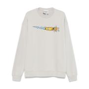 Cartoon Print Ronde Hals Sweater Iceberg , White , Heren