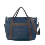 Pre-owned Fabric handbags Hermès Vintage , Blue , Dames