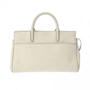 Pre-owned Leather handbags Yves Saint Laurent Vintage , White , Dames