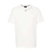 Wit Jersey Crew Neck T-shirt Moncler , White , Heren