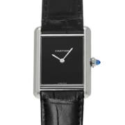 Pre-owned Stainless Steel watches Cartier Vintage , Black , Heren