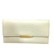 Pre-owned Leather wallets Bottega Veneta Vintage , White , Dames