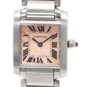 Pre-owned Metal watches Cartier Vintage , Pink , Dames