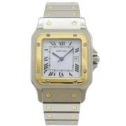 Pre-owned Stainless Steel watches Cartier Vintage , White , Heren