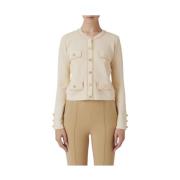 Stijlvolle Gebreide Top Elisabetta Franchi , White , Dames