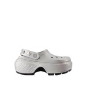 Zilver Synthetische Stomp Sandalen Crocs , Gray , Dames