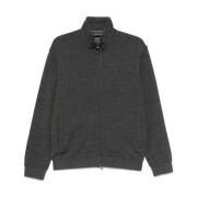 Grijze Sweater met Ritssluiting Emporio Armani , Gray , Heren