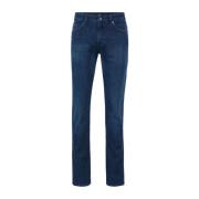 Navy Blue Slim Fit Stretch Denim Jeans Hugo Boss , Blue , Heren