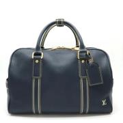 Pre-owned Leather travel-bags Louis Vuitton Vintage , Blue , Dames