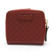 Pre-owned Leather wallets Gucci Vintage , Red , Dames