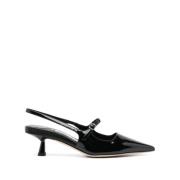 Zwarte Patentleren Slingback Hakken Jimmy Choo , Black , Dames