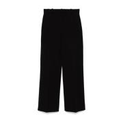 Zwarte Broek met Wijde Pijpen en Persplooi Circolo 1901 , Black , Dame...