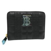 Pre-owned Leather wallets Burberry Vintage , Black , Dames