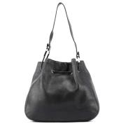 Pre-owned Leather handbags Gucci Vintage , Black , Dames