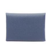 Pre-owned Fabric wallets Hermès Vintage , Blue , Dames