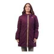 Paarse Omkeerbare Driekwart Damesjas K-Way , Purple , Dames