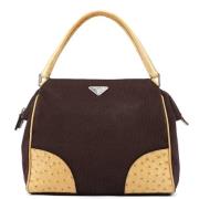 Pre-owned Canvas handbags Prada Vintage , Brown , Dames