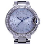 Pre-owned Stainless Steel watches Cartier Vintage , Blue , Dames