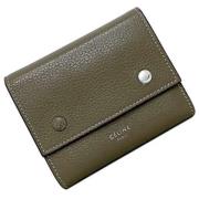 Pre-owned Leather wallets Celine Vintage , Green , Dames