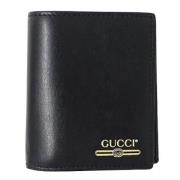 Pre-owned Leather wallets Gucci Vintage , Black , Heren