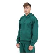 Groene fleece hoodie trui Adidas , Green , Heren