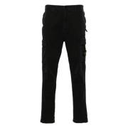 Cargo katoenen broek met ritssluiting zakken Stone Island , Black , He...