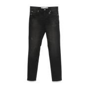 Zwarte Slim Fit Denim Jeans John Richmond , Black , Heren