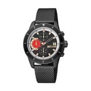 Zwarte heren quartz analoog horloge Just Cavalli , Black , Heren