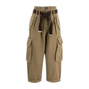 Cargo Trend Hoge Taille Broek Pinko , Brown , Dames