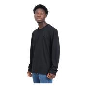 Zwarte longsleeve T-shirt Casual Ralph Lauren , Black , Heren