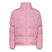 Roze Pufferjas Essentiële Stijl Tommy Hilfiger , Pink , Dames