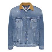 Denim Jassen met Contrast Kraag Tommy Hilfiger , Blue , Heren