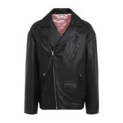 Zwarte Leren Jas voor Mannen Acne Studios , Black , Heren